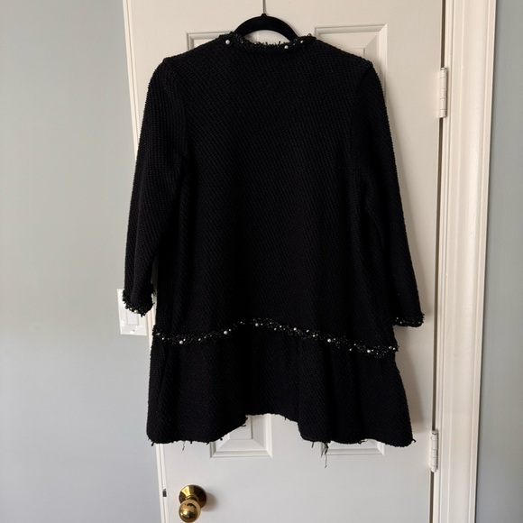 Zara Black Women’s Beaded Sweater Top in Cotton Size Large - Picture 6 of 6